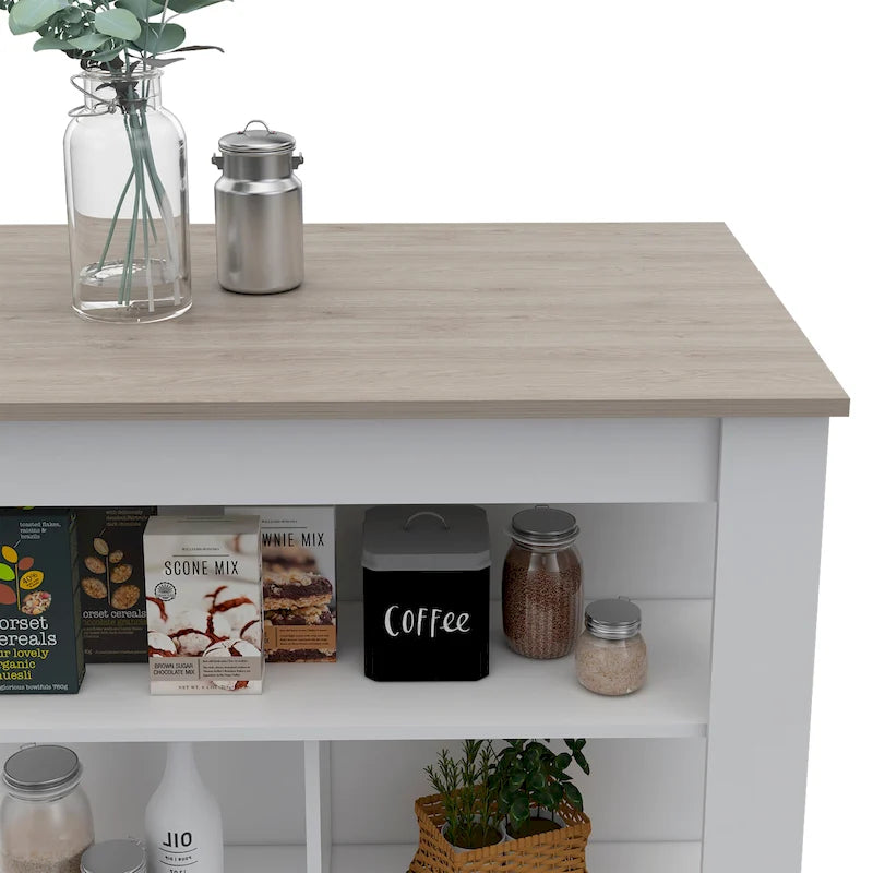 Ilot de cuisine avec surface antibactérienne