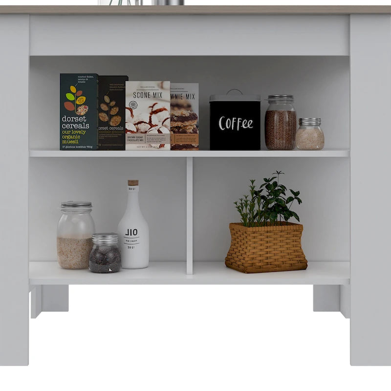 Ilot de cuisine avec surface antibactérienne