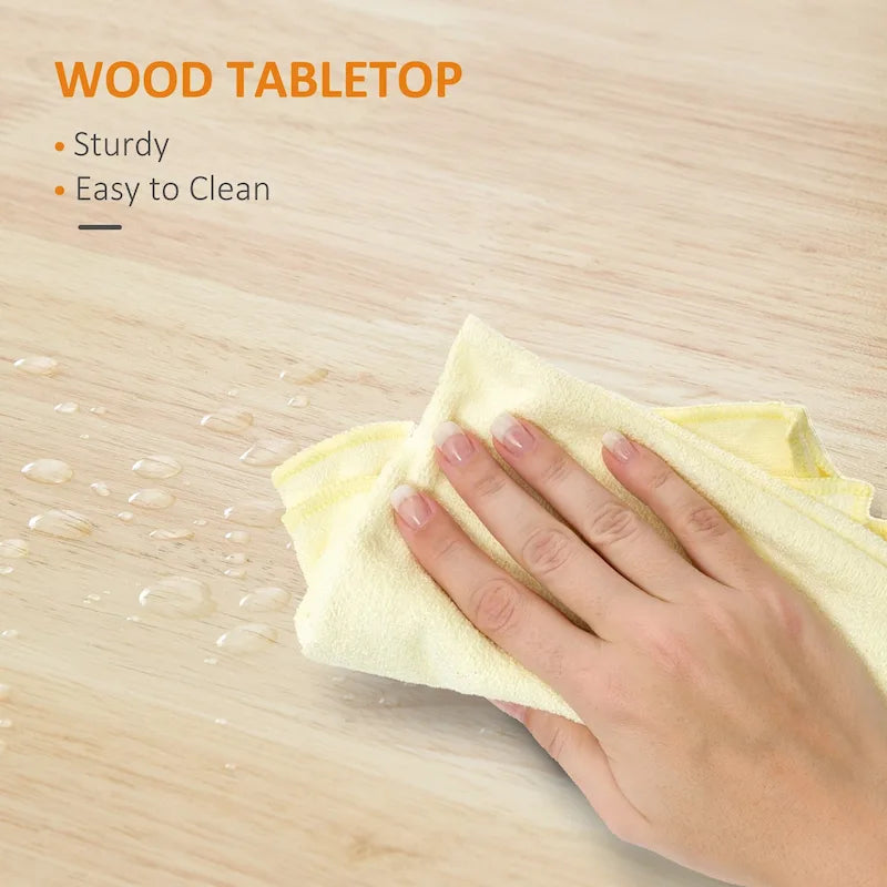 Compact Kitchen Island Cart on Wheels, Rolling Utility Trolley Cart with Storage Shelf & Drawer for Dining Room