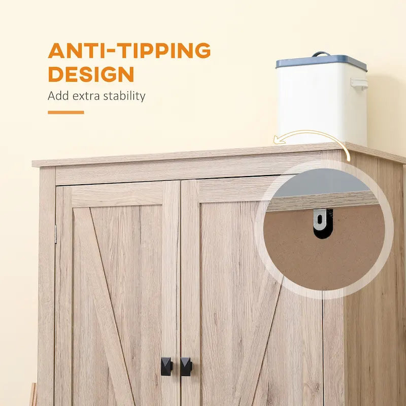 Garde-manger de cuisine autoportant à 4 portes de 183 cm, armoire de rangement avec 4 niveaux et étagères réglables, blanc