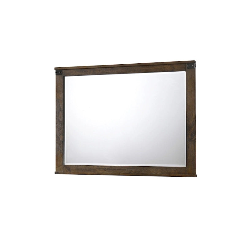 6 Piece Brown Ructic Panel Bedroom Set