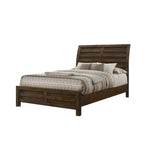 Ensemble de chambre à coucher 6 pièces avec panneaux rustiques bruns
