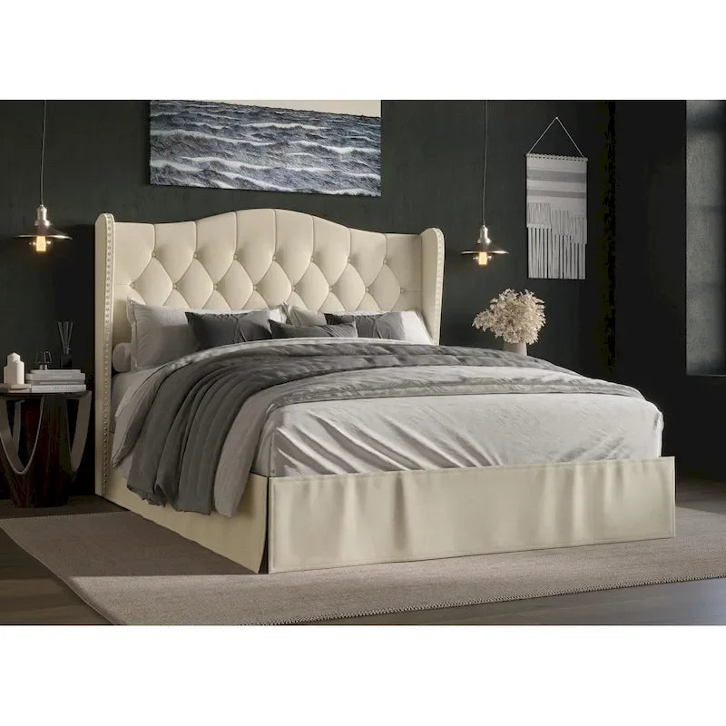 Tufted Upholstered Platform Bed