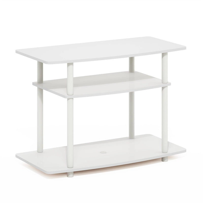 Meuble TV 3 niveaux sans outils, Noyer Columbia/Noir