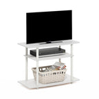 Meuble TV 3 niveaux sans outils, Noyer Columbia/Noir