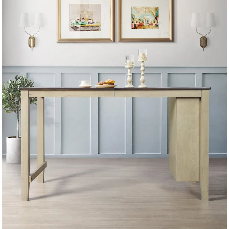 Table et chaises de salle à manger hauteur comptoir, 5 pièces