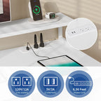 Bureau d'ordinateur Moasis avec support d'écran, bureaux de jeu pour bureau à domicile avec tiroir classeur