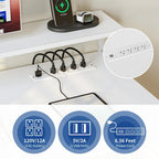 Bureau d'ordinateur Moasis avec support d'écran, bureaux de jeu pour bureau à domicile avec tiroir classeur