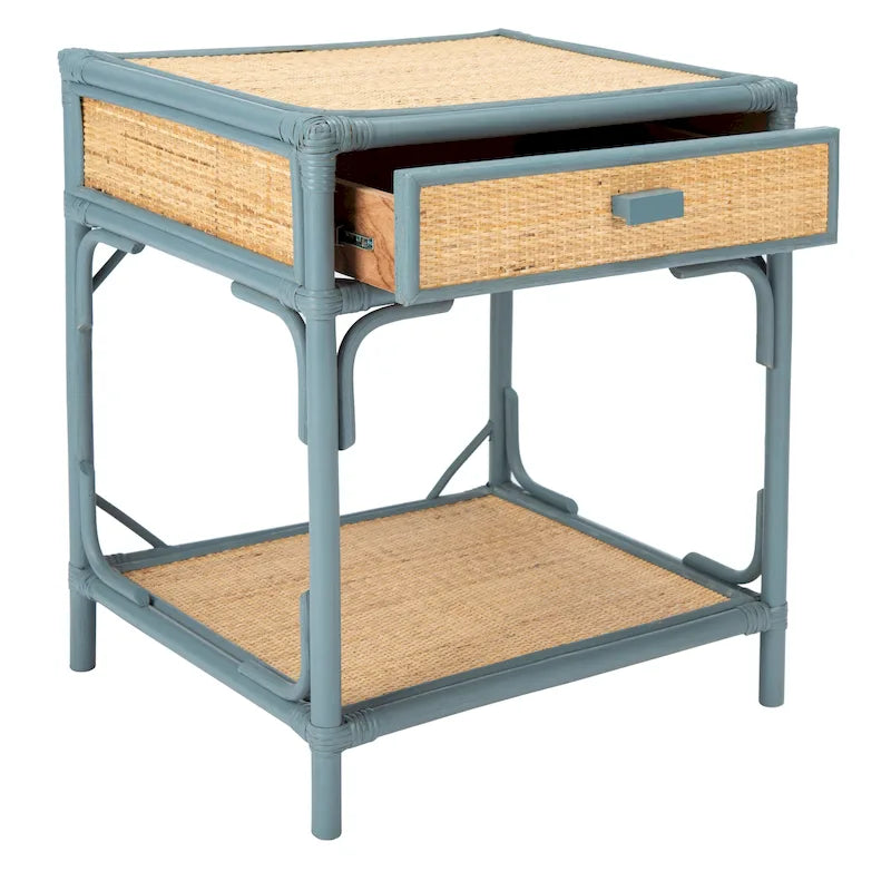 Table de chevet côtière 1 tiroir 1 étagère