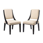 Chaises de salle à manger tapissées en tissu – Lot de deux