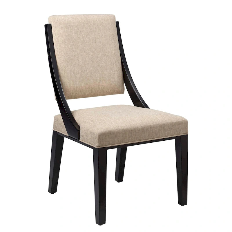Fabric Upholstered Dining Chairs – Set of Two