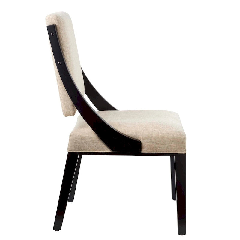 Chaises de salle à manger tapissées en tissu – Lot de deux