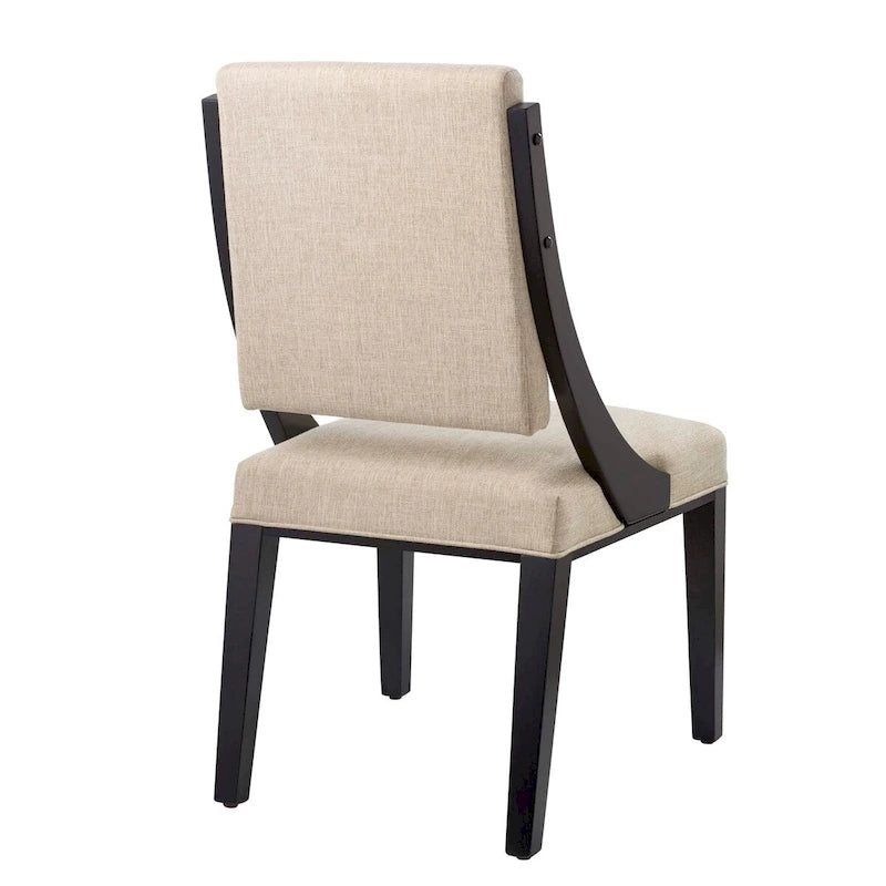 Fabric Upholstered Dining Chairs – Set of Two