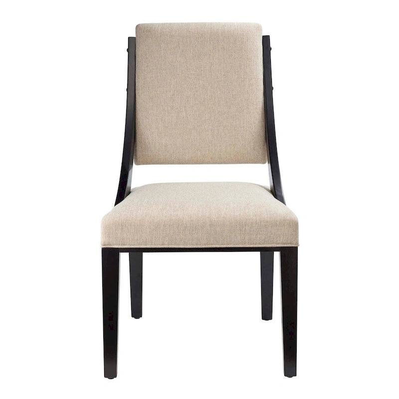 Chaises de salle à manger tapissées en tissu – Lot de deux