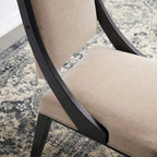 Chaises de salle à manger tapissées en tissu – Lot de deux
