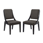 Chaises de salle à manger tapissées en tissu – Lot de deux