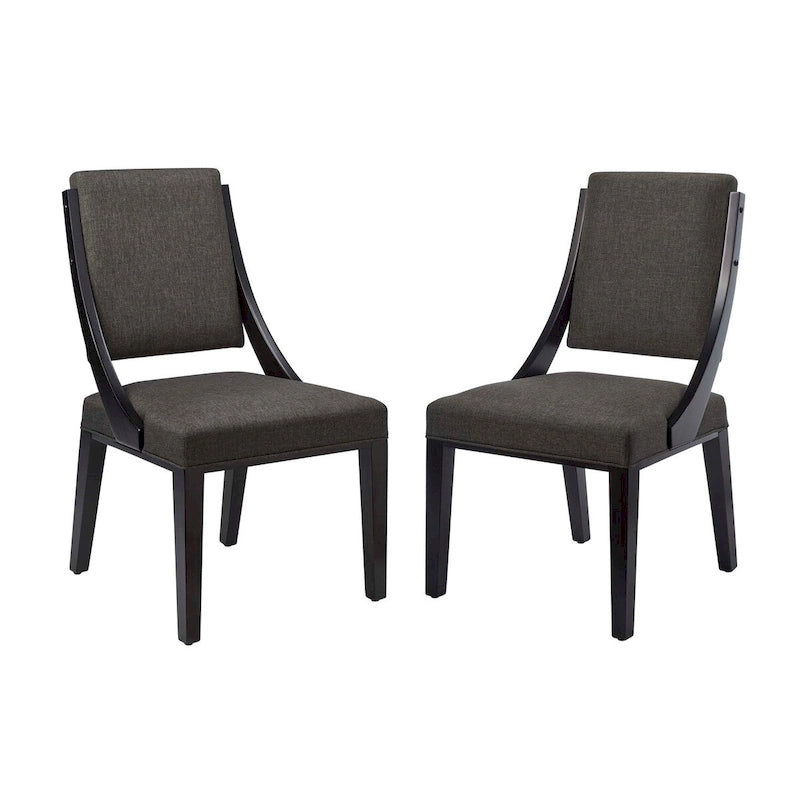 Chaises de salle à manger tapissées en tissu – Lot de deux