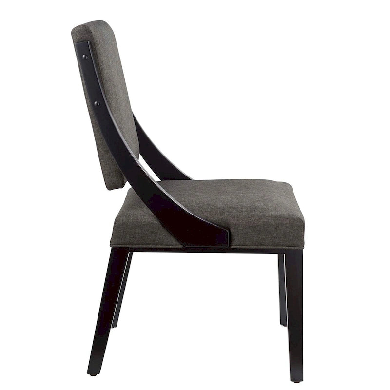 Chaises de salle à manger tapissées en tissu – Lot de deux