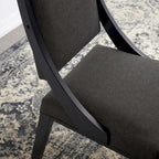 Chaises de salle à manger tapissées en tissu – Lot de deux