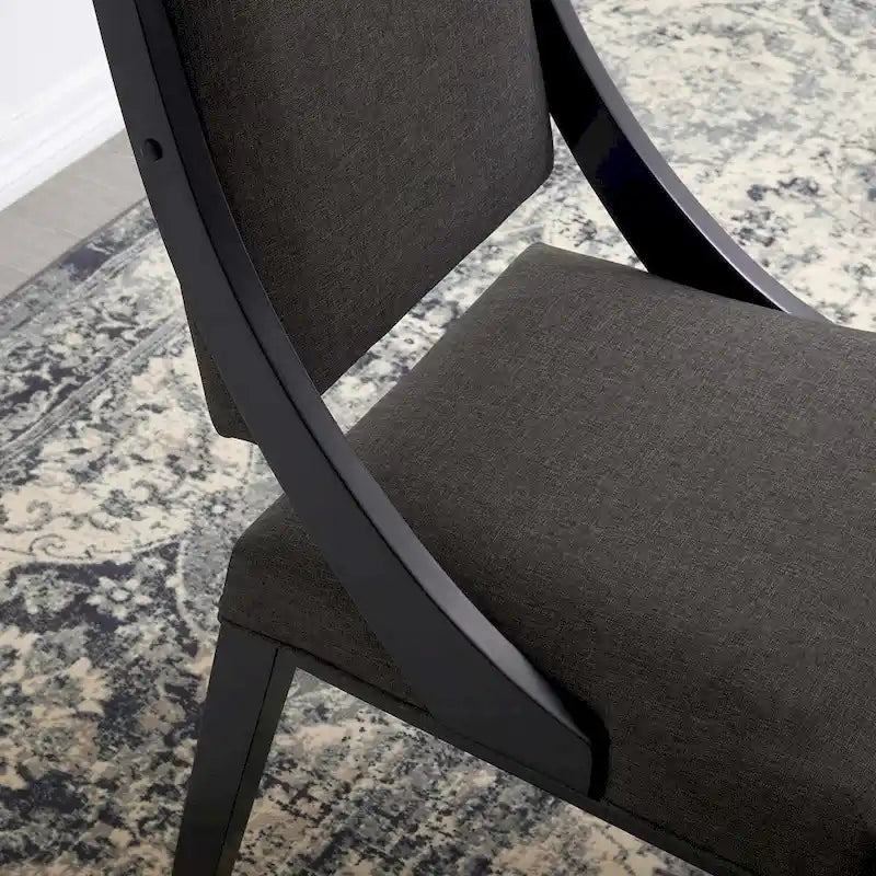 Chaises de salle à manger tapissées en tissu – Lot de deux