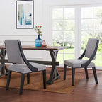 Chaises de salle à manger tapissées en tissu – Lot de deux
