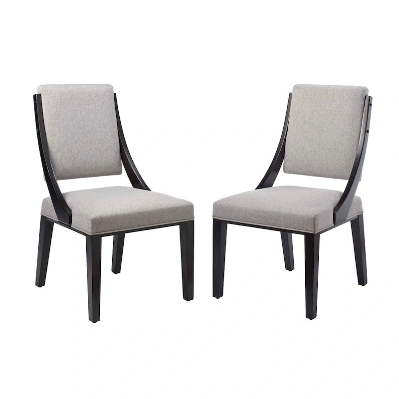 Chaises de salle à manger tapissées en tissu – Lot de deux