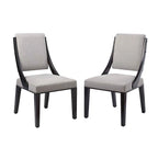 Chaises de salle à manger tapissées en tissu – Lot de deux