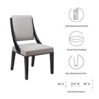 Chaises de salle à manger tapissées en tissu – Lot de deux