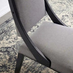 Chaises de salle à manger tapissées en tissu – Lot de deux