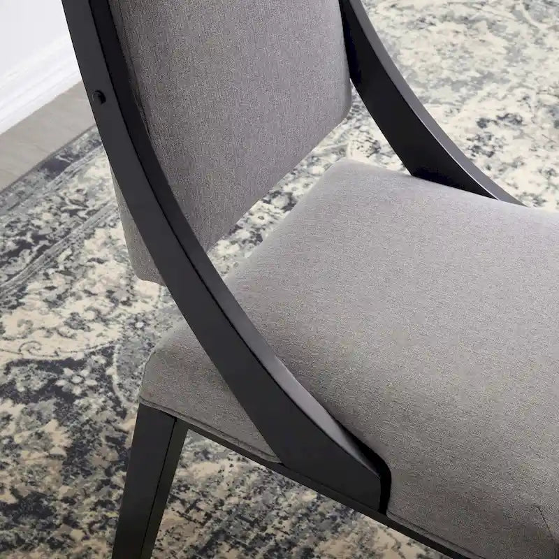 Chaises de salle à manger tapissées en tissu – Lot de deux