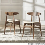 Ensemble table à manger ronde au fini noyer foncé — avec chaises de salle à manger à dossier incurvé
