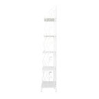 Étagère pliante métallique à 5 niveaux, grande, avec motif en spirale — Utilisation intérieure/extérieure (or ou blanc)